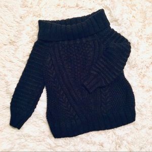 Black Chunky Knit Sweater